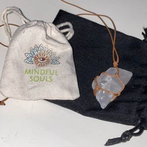 Mindful Souls clear quartz adjustable necklace